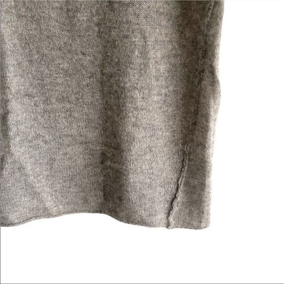 WHITE & WARREN Cashmere Crew Neck Short Sleeve Knit Sweater Grey L - Picture 3 of 5